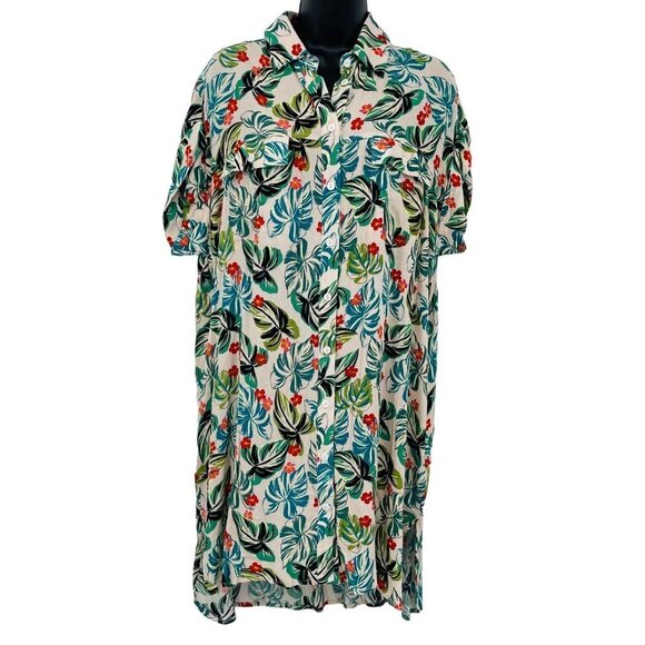 New Lost + Wonder Luau On The Beach Tunic Shirt‎ Dress Size XS / S Cover Up - Picture 1 of 15